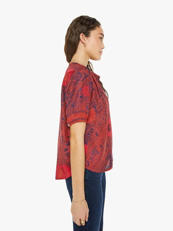Women Mother Denim Violet Top Peacock Currant