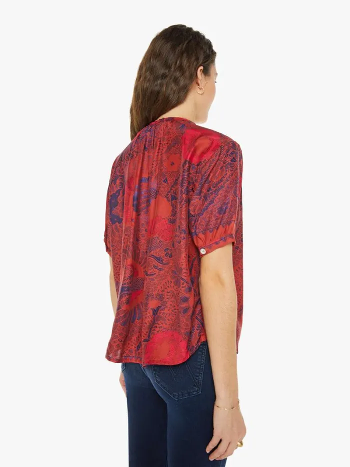 Women Mother Denim Violet Top Peacock Currant