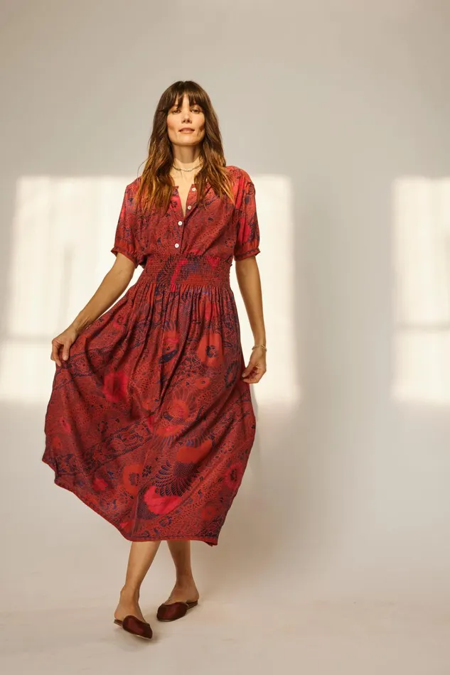 Women Natalie Martin Bottoms Bella Skirt Peacock Currant