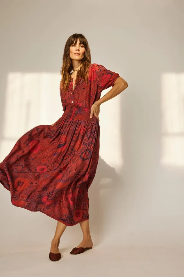 Women Natalie Martin Bottoms Bella Skirt Peacock Currant