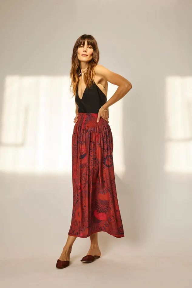 Women Natalie Martin Bottoms Bella Skirt Peacock Currant