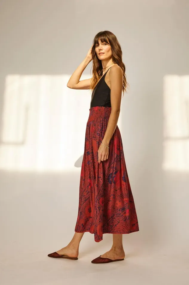 Women Natalie Martin Bottoms Bella Skirt Peacock Currant