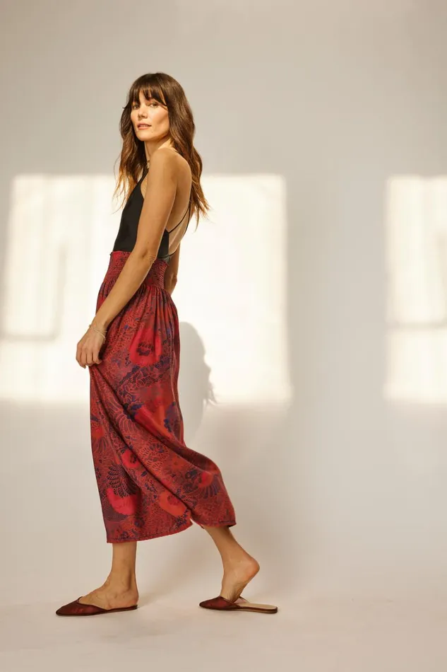 Women Natalie Martin Bottoms Bella Skirt Peacock Currant