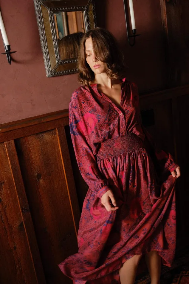 Women Natalie Martin Bottoms Bella Skirt Peacock Currant