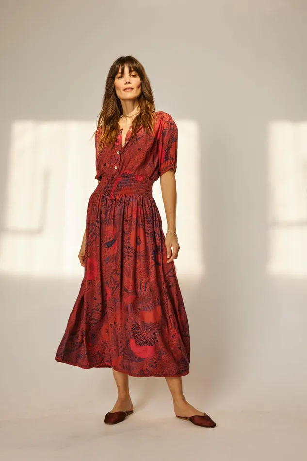 Women Natalie Martin Bottoms Bella Skirt Peacock Currant