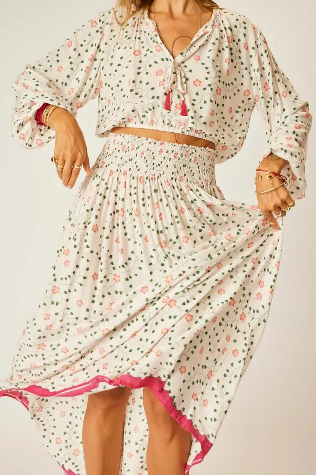 Women Natalie Martin Bottoms Bella Skirt Pinwheel Cotton