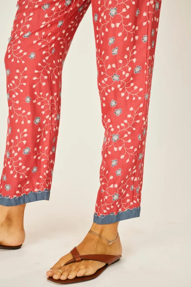 Women Natalie Martin Bottoms Bianca Pant Pinwheel Barn Red