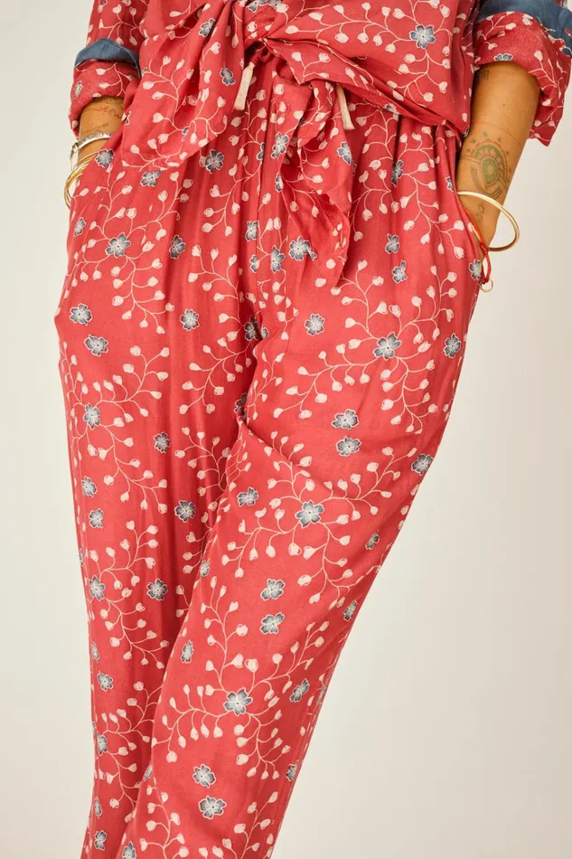 Women Natalie Martin Bottoms Bianca Pant Pinwheel Barn Red