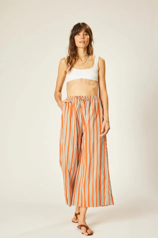 Women Natalie Martin Bottoms Lauren Pant Batik Stripe Sage