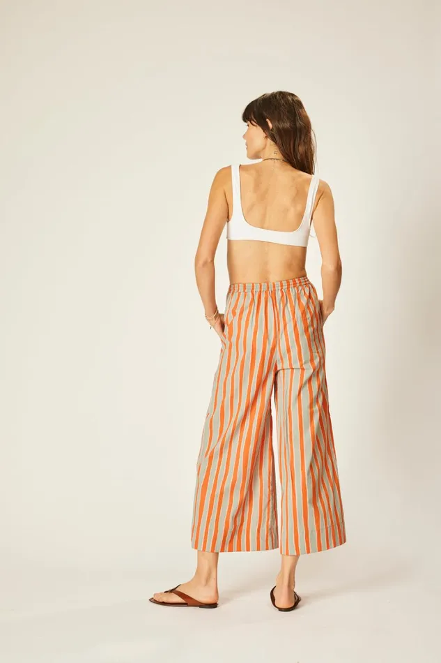 Women Natalie Martin Bottoms Lauren Pant Batik Stripe Sage