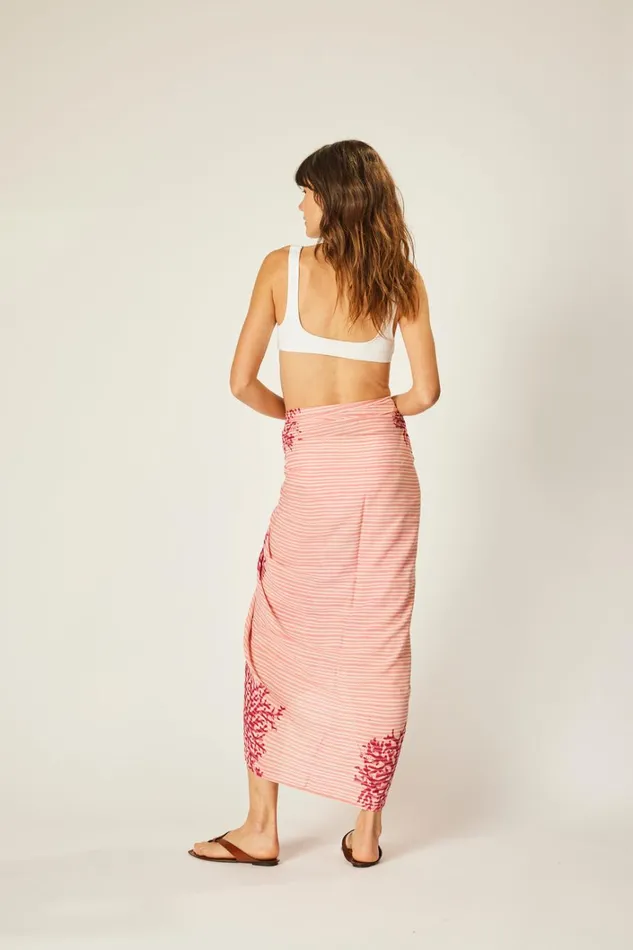 Women Natalie Martin Bottoms Sarong Batik Coral Fuchsia