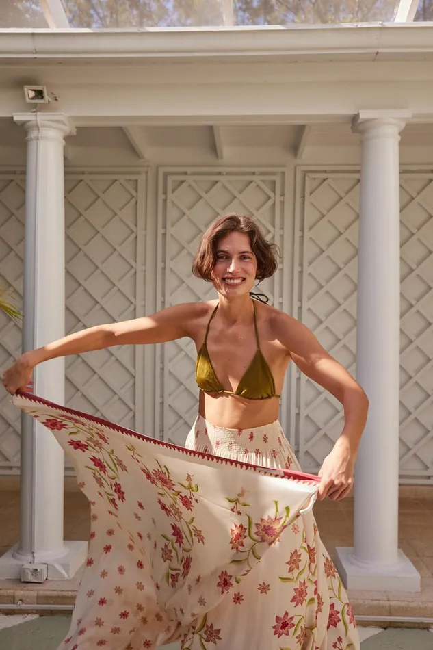 Women Natalie Martin Bottoms Sarong Starflower Cream Women Natalie Martin Bottoms Sarong Starflower Cream