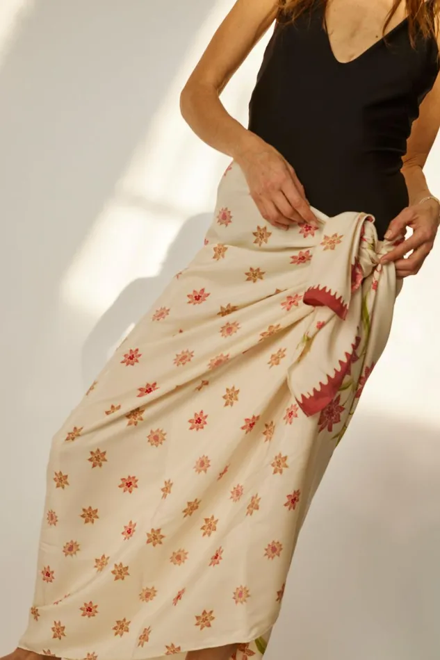 Women Natalie Martin Bottoms Sarong Starflower Cream Women Natalie Martin Bottoms Sarong Starflower Cream
