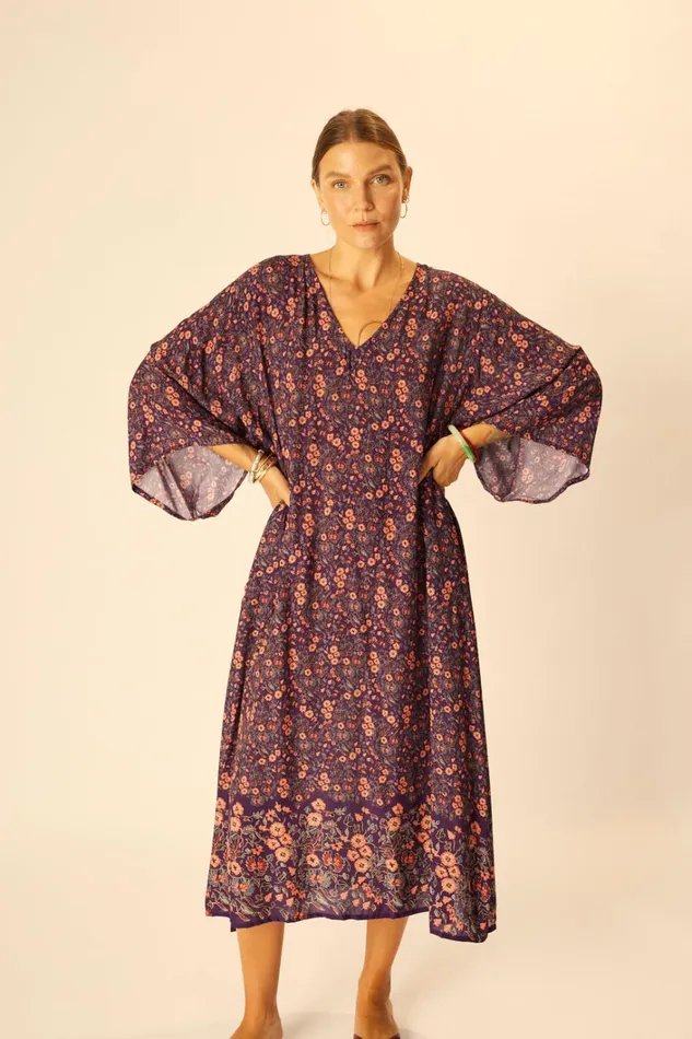 Women Natalie Martin CoverUps Marin Dress With Sash Batik Stripe Sage