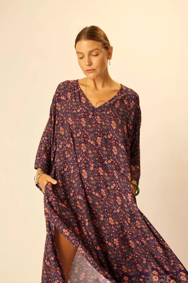Women Natalie Martin CoverUps Marin Dress With Sash Batik Stripe Sage