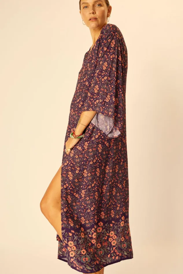 Women Natalie Martin CoverUps Marin Dress With Sash Batik Stripe Sage