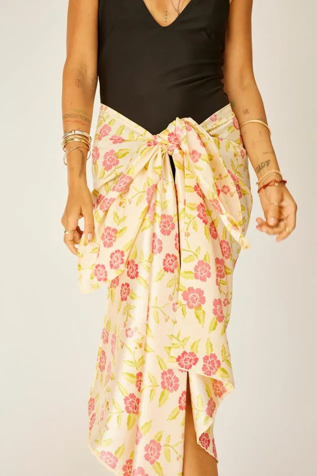 Women Natalie Martin CoverUps Sarong Prairie Dusty Crimson Women Natalie Martin CoverUps Sarong Prairie Dusty Crimson