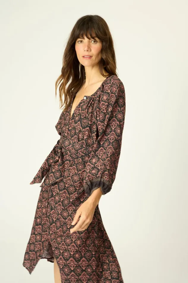 Women Natalie Martin Dresses Alex Midi With Sash Fleurdelis Black Women Natalie Martin Dresses Alex Midi With Sash Fleurdelis Black
