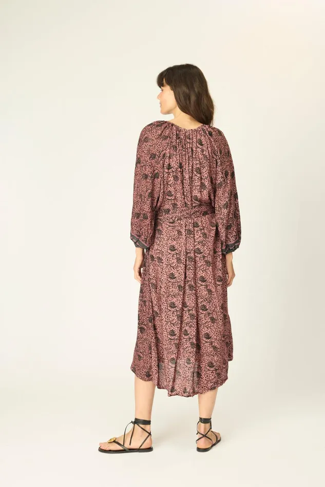 Women Natalie Martin Dresses Alex Midi With Sash Water Lily Mauve Women Natalie Martin Dresses Alex Midi With Sash Water Lily Mauve