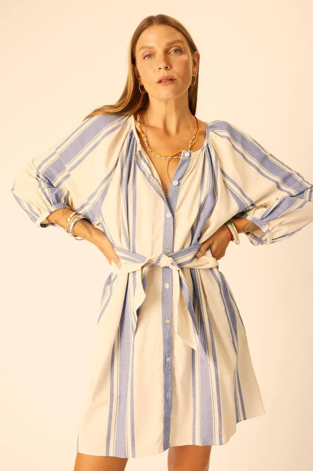 Women Natalie Martin Dresses Alex Short Dress French Stripe Blue