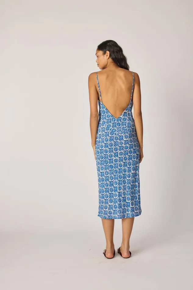 Women Natalie Martin Dresses Eve Slip Dress Fleurdelis Blue