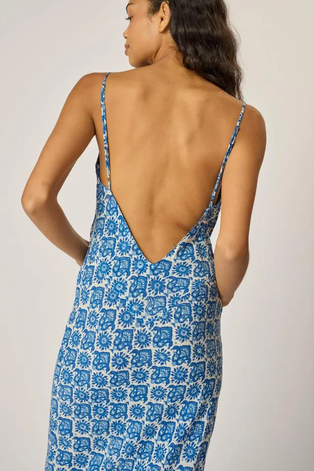 Women Natalie Martin Dresses Eve Slip Dress Fleurdelis Blue