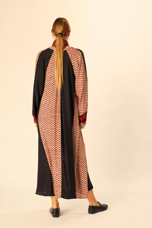 Women Natalie Martin Dresses Fiore Maxi Block Zigzag Noire