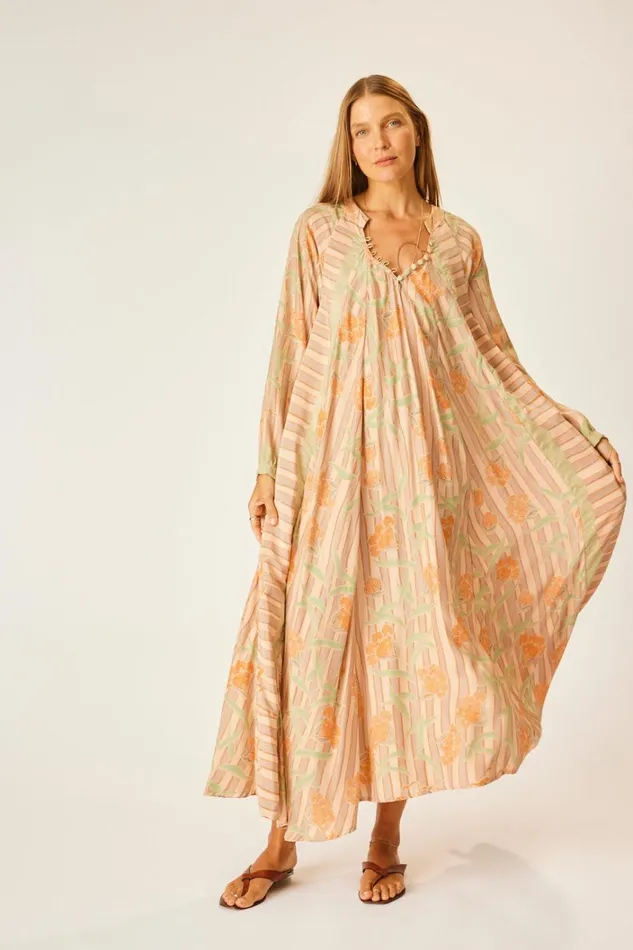 Women Natalie Martin Dresses Fiore Maxi Chamomile Apricot