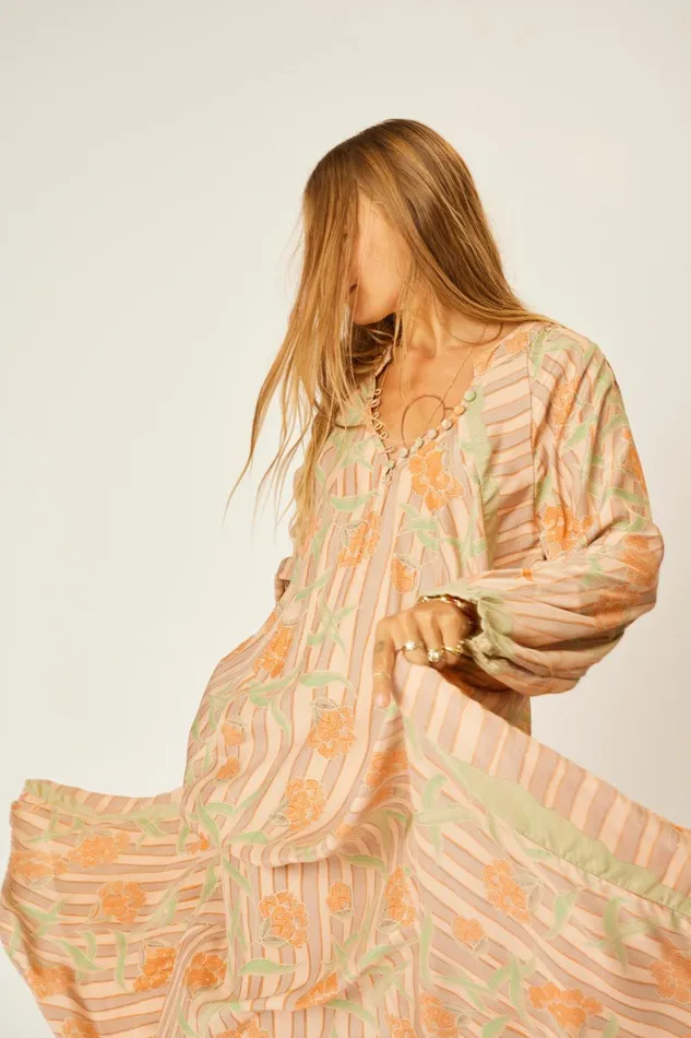 Women Natalie Martin Dresses Fiore Maxi Chamomile Apricot