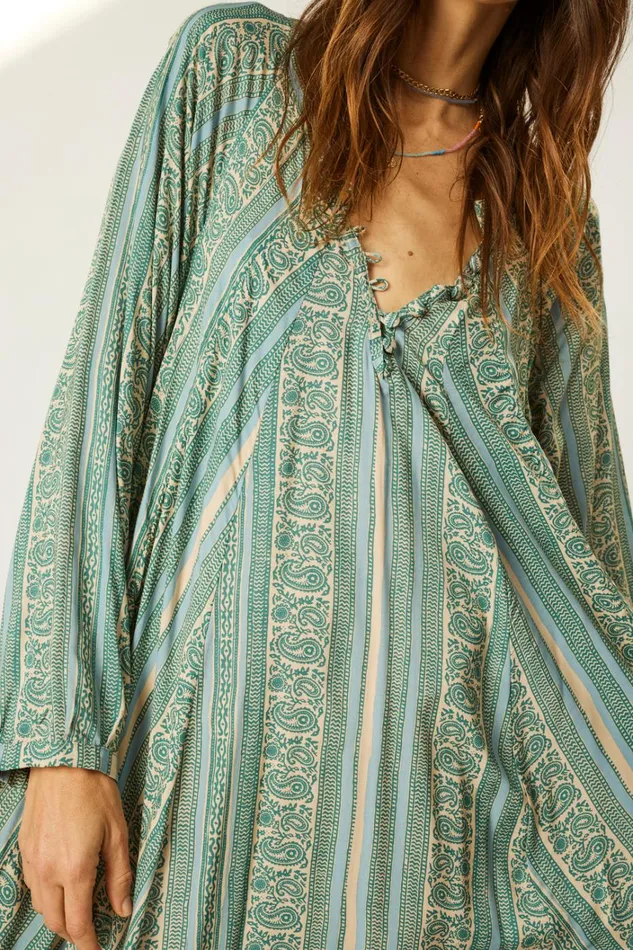 Women Natalie Martin Dresses Fiore Maxi Paisley Stripe Pool