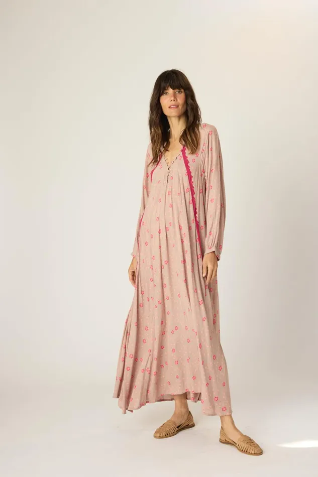 Women Natalie Martin Dresses Fiore Maxi Pinwheel Mink