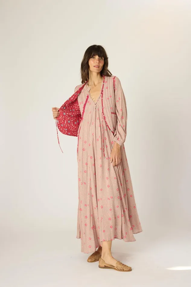 Women Natalie Martin Dresses Fiore Maxi Pinwheel Mink