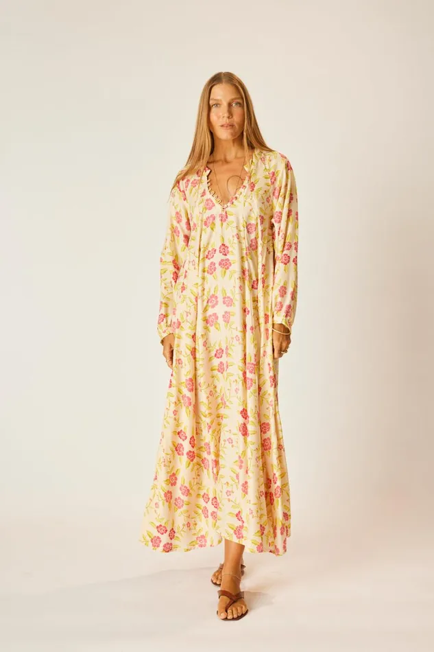 Women Natalie Martin Dresses Fiore Maxi Prairie Dusty Crimson