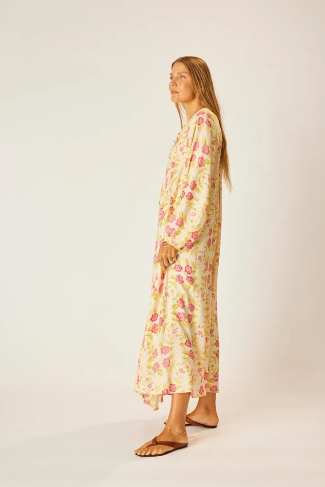 Women Natalie Martin Dresses Fiore Maxi Prairie Dusty Crimson