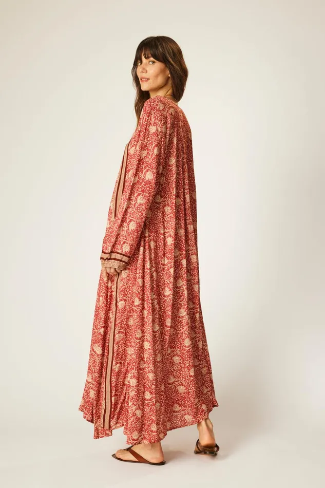 Women Natalie Martin Dresses Fiore Maxi Water Lily Terracotta