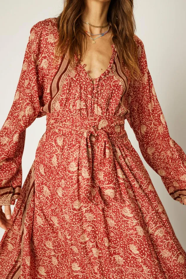 Women Natalie Martin Dresses Fiore Maxi Water Lily Terracotta