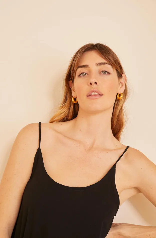 Women Natalie Martin Dresses Heather Maxi Black Flat Cotton