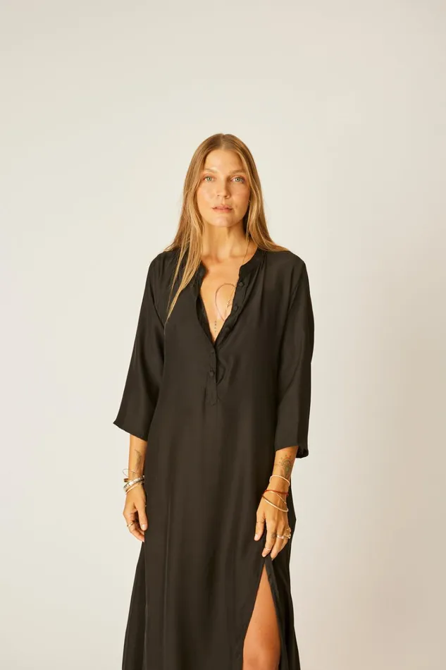 Women Natalie Martin Dresses Isobel Dress Black Silk