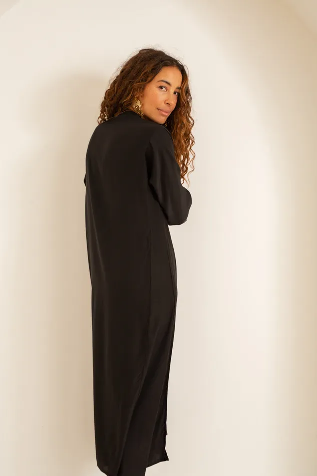 Women Natalie Martin Dresses Isobel Dress Black Silk