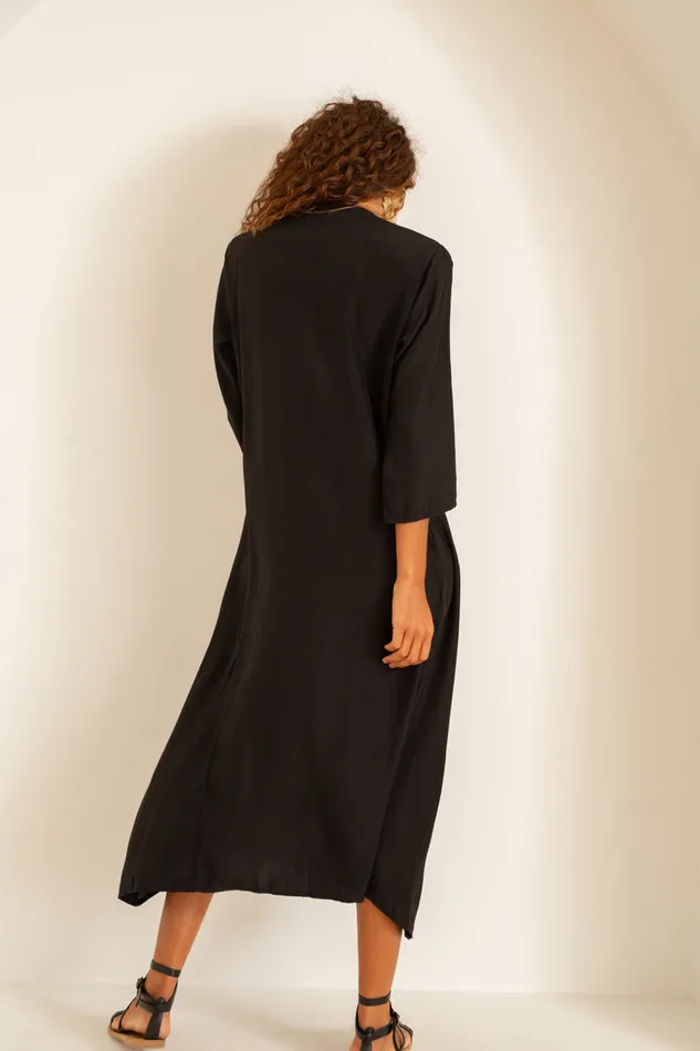 Women Natalie Martin Dresses Isobel Dress Black Silk