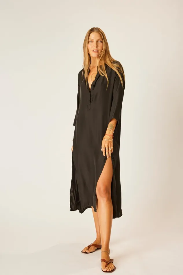 Women Natalie Martin Dresses Isobel Dress Black Silk