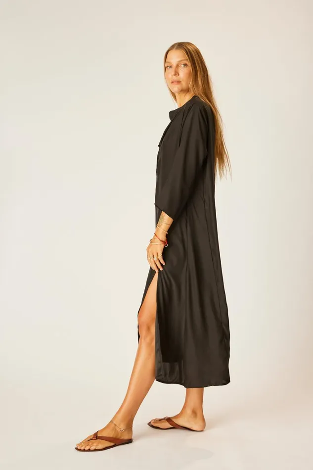 Women Natalie Martin Dresses Isobel Dress Black Silk