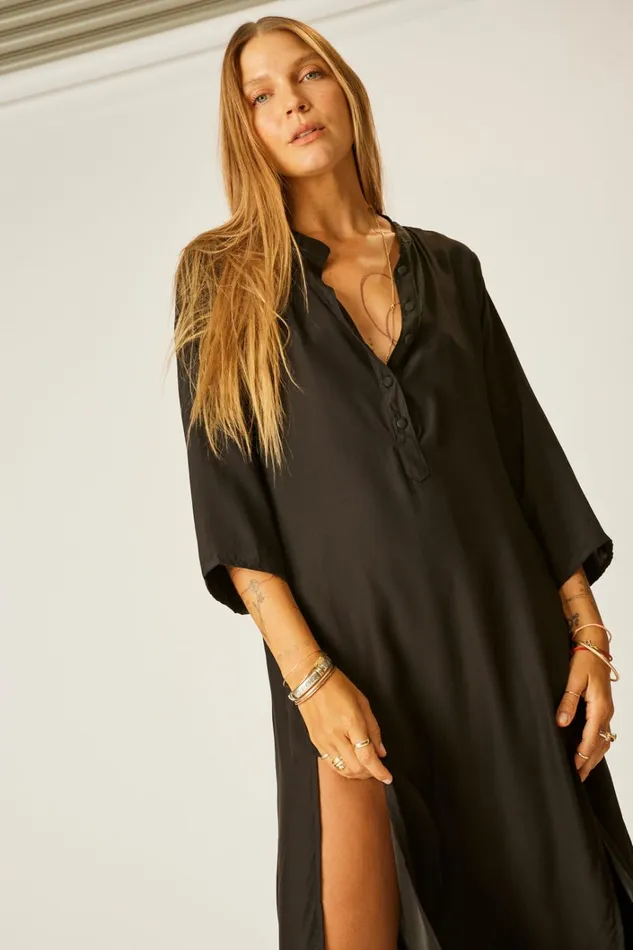 Women Natalie Martin Dresses Isobel Dress Black Silk
