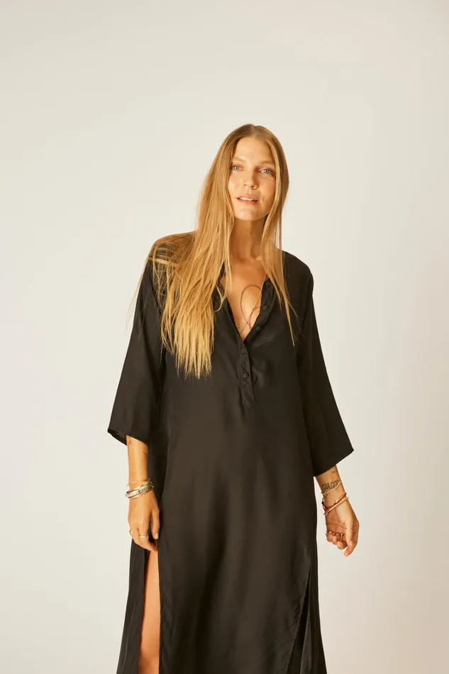 Women Natalie Martin Dresses Isobel Dress Black Silk