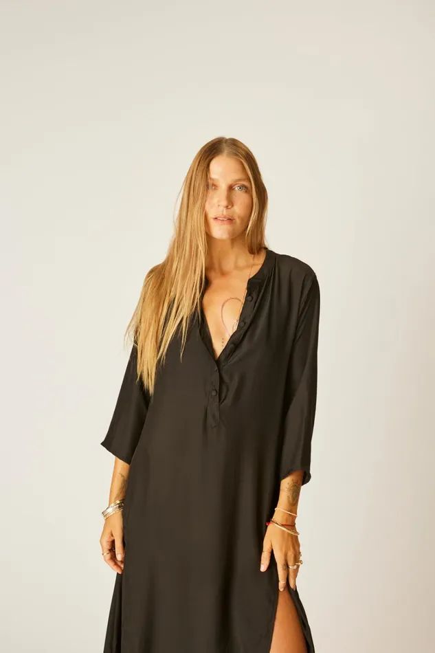 Women Natalie Martin Dresses Isobel Dress Black Silk