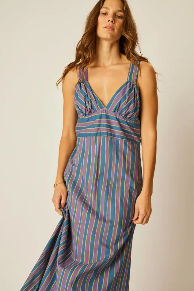 Women Natalie Martin Dresses Jackie Dress Batik Stripe Lavender Women Natalie Martin Dresses Jackie Dress Batik Stripe Lavender