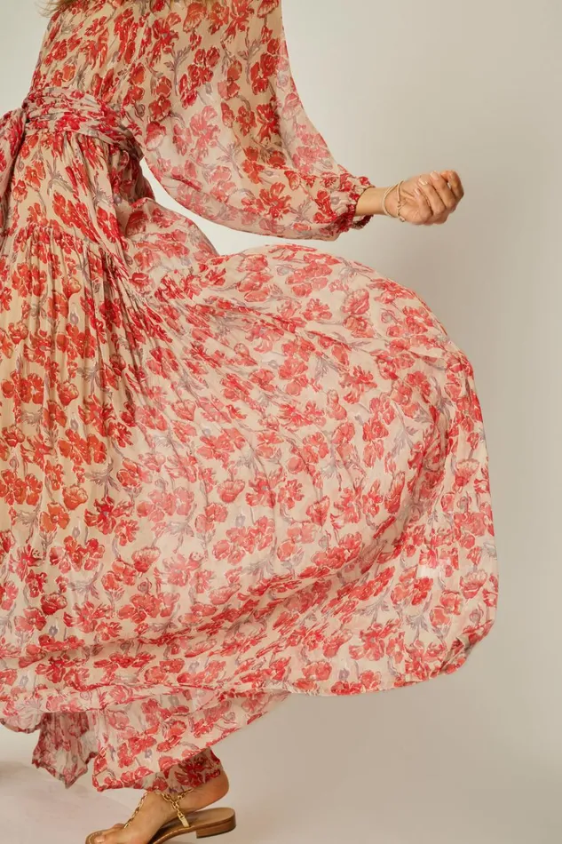 Women Natalie Martin Dresses Lainey Dress Chiffon Watercolor Dove