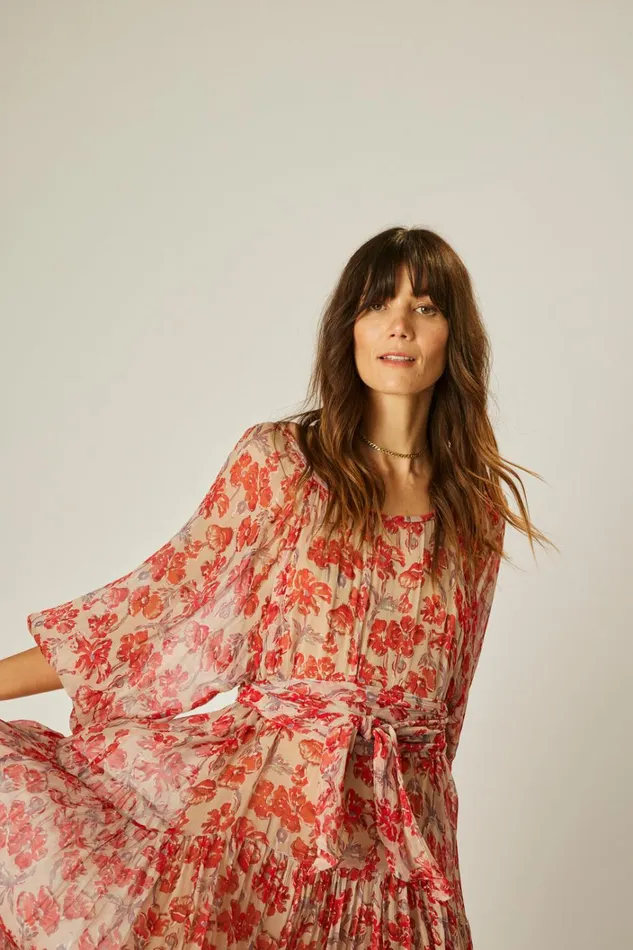 Women Natalie Martin Dresses Lainey Dress Chiffon Watercolor Dove