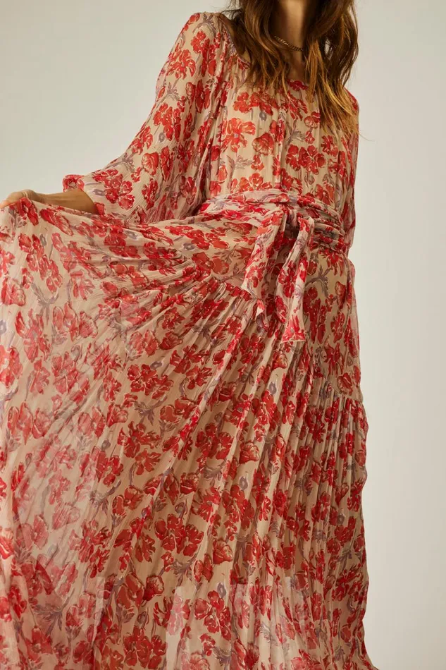 Women Natalie Martin Dresses Lainey Dress Chiffon Watercolor Dove