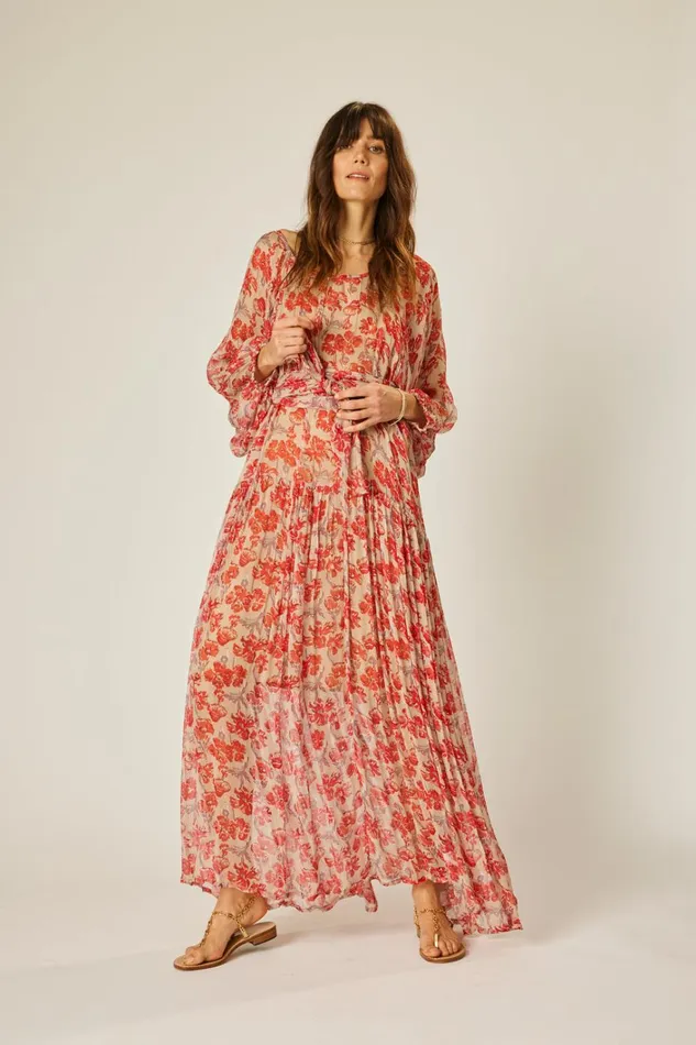 Women Natalie Martin Dresses Lainey Dress Chiffon Watercolor Dove